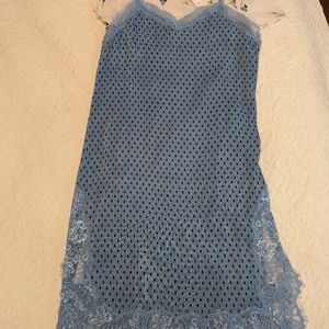 FREE PEOPLE Blue Combo Margot Slip Dress Size 0 NWT